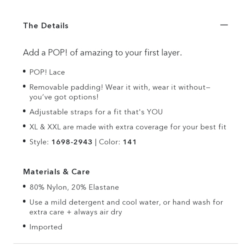 Sold; NWOT Aerie POP! Lace Padded Bralette - Picture 5 of 7